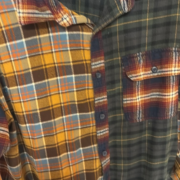 Men’s American Eagle Multi-Pattern 90s Grunge Flannel Shirt - Picture 3 of 5